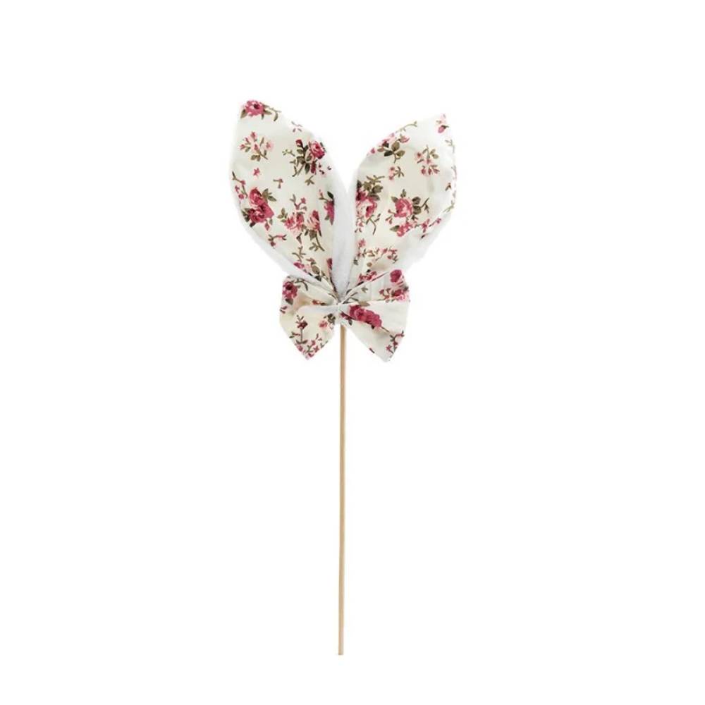 Pick de Páscoa Orelhas Florais - Branco Pastel - 1 unidade - Cromus - Rizzo