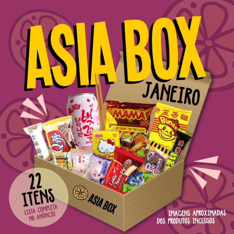Asia Box Standard (doces, snacks e guloseimas orientais) Shopee Brasil
