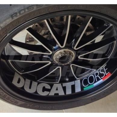 Adesivo Roda Moto Ducati Corse Super Large Top Tuning Top