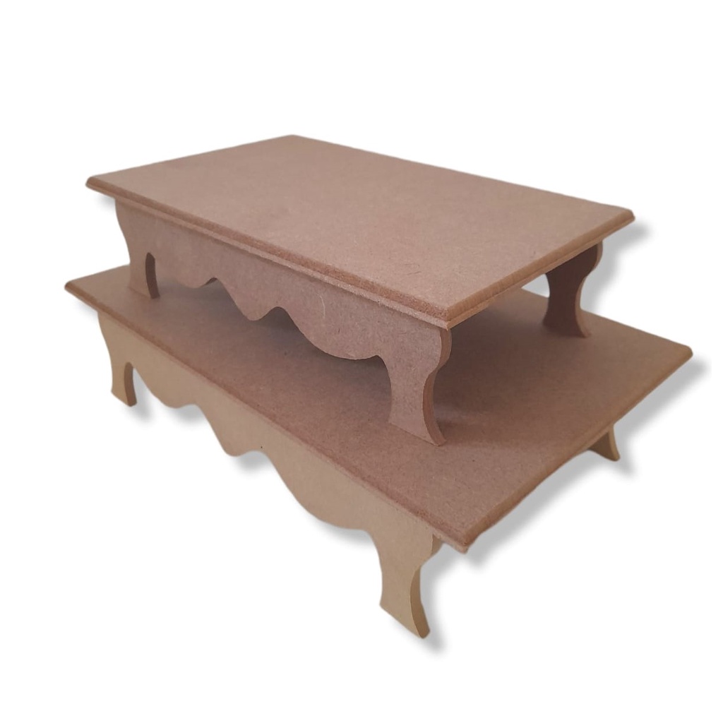 Kit 2 Bandeja Para Docinho Festa Decoração Mesa Mdf Cru