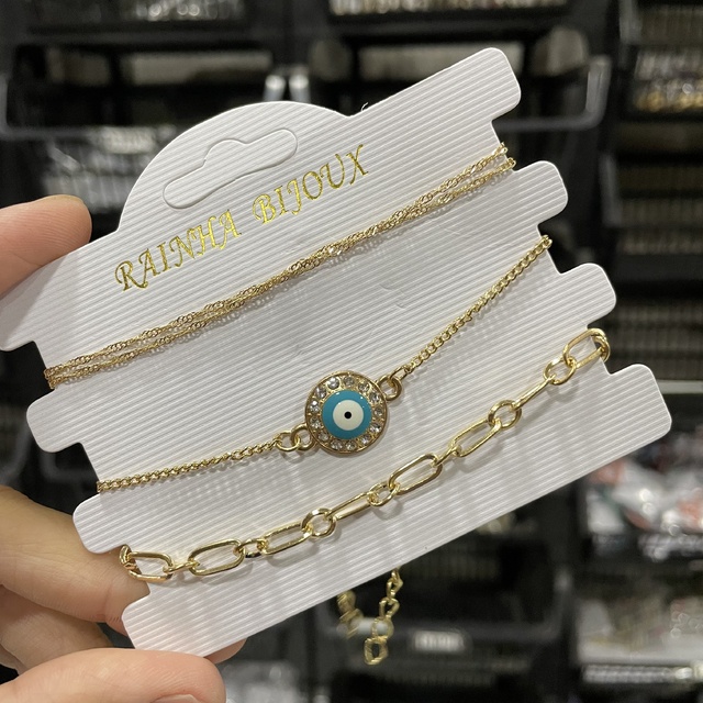 Lote C/10 Cartela GARGANTILHA MODINHA Modinha verão dourada (30 peças)