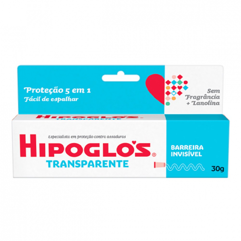 Hipoglós 30g transparente creme para assaduras pomada bebê infantil virilha pequena