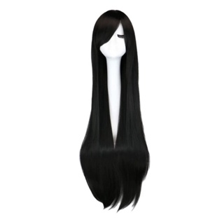 Peruca Lisa com Franja cosplay 70cm Fibra Organica de Alta tempereratura em Oferta na Shopee
