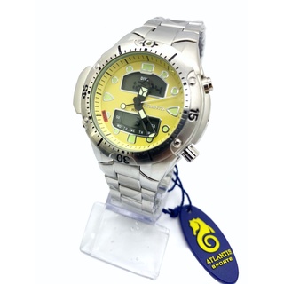 Relogio Masculino Atlantis Aqualand Original Jp1060 Aço Amarelo