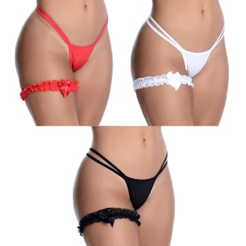 Kit 03 Calcinha Fio Dental Persex Strappy Lessa Patitex