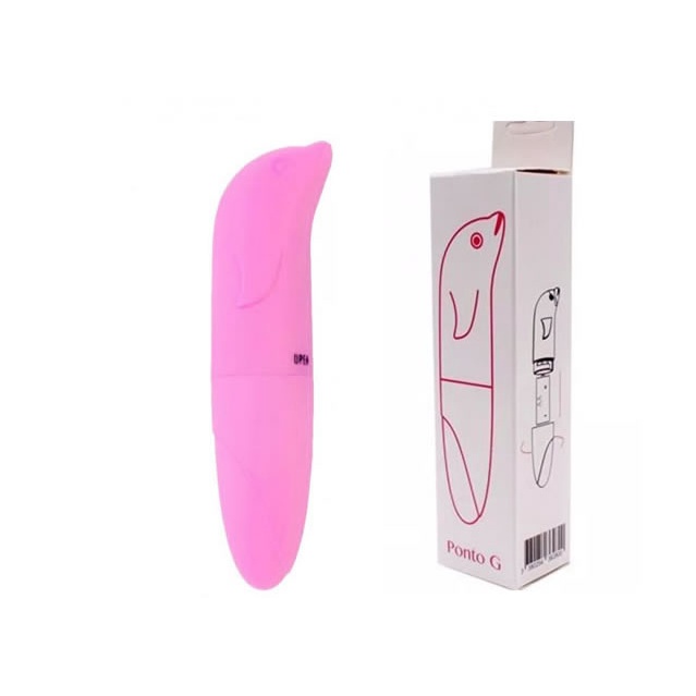 Vibrador Feminino Golfinho Ponto G Rosa Toque Aveludado Brinquedo Sexual 7870