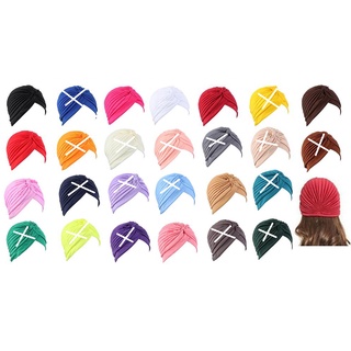 KIT com 10 unidades de Chapéu turbante feminino lenço de cabelo