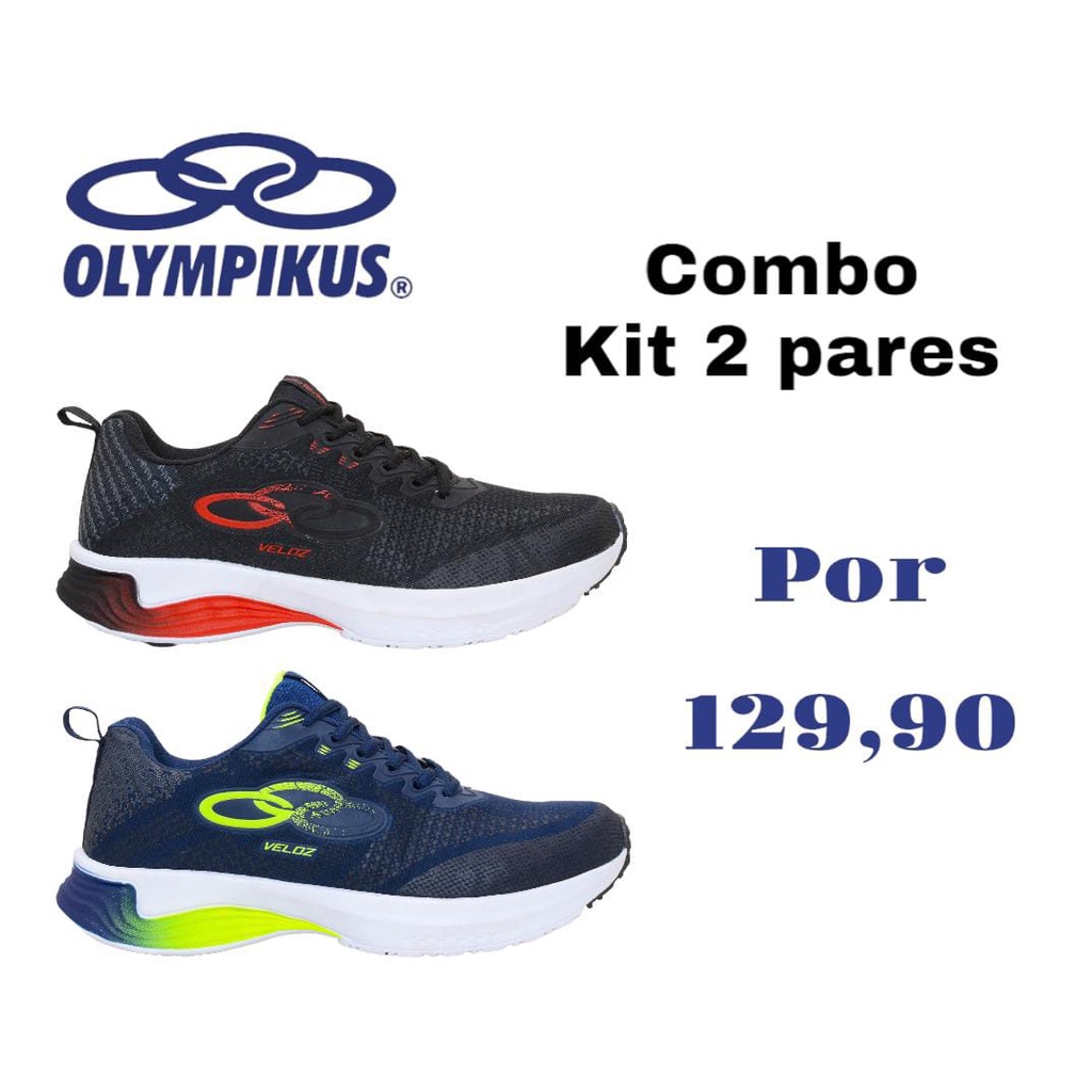 Regenerative lake Feed on Combo Kit 2 Pares Tênis Olympikus Masculino Esportivo Caminhada Promoção |  Shopee Brasil