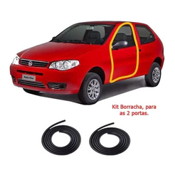 Kit Borracha Vedação Palio 2009 2010 2011 2012 2013 2014 2015 2 Portas