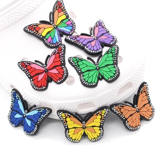 1 x CROC Pvc Cartoon Butterfly Sandálias Coloridas Para Decoração De Sapatos Jibz
