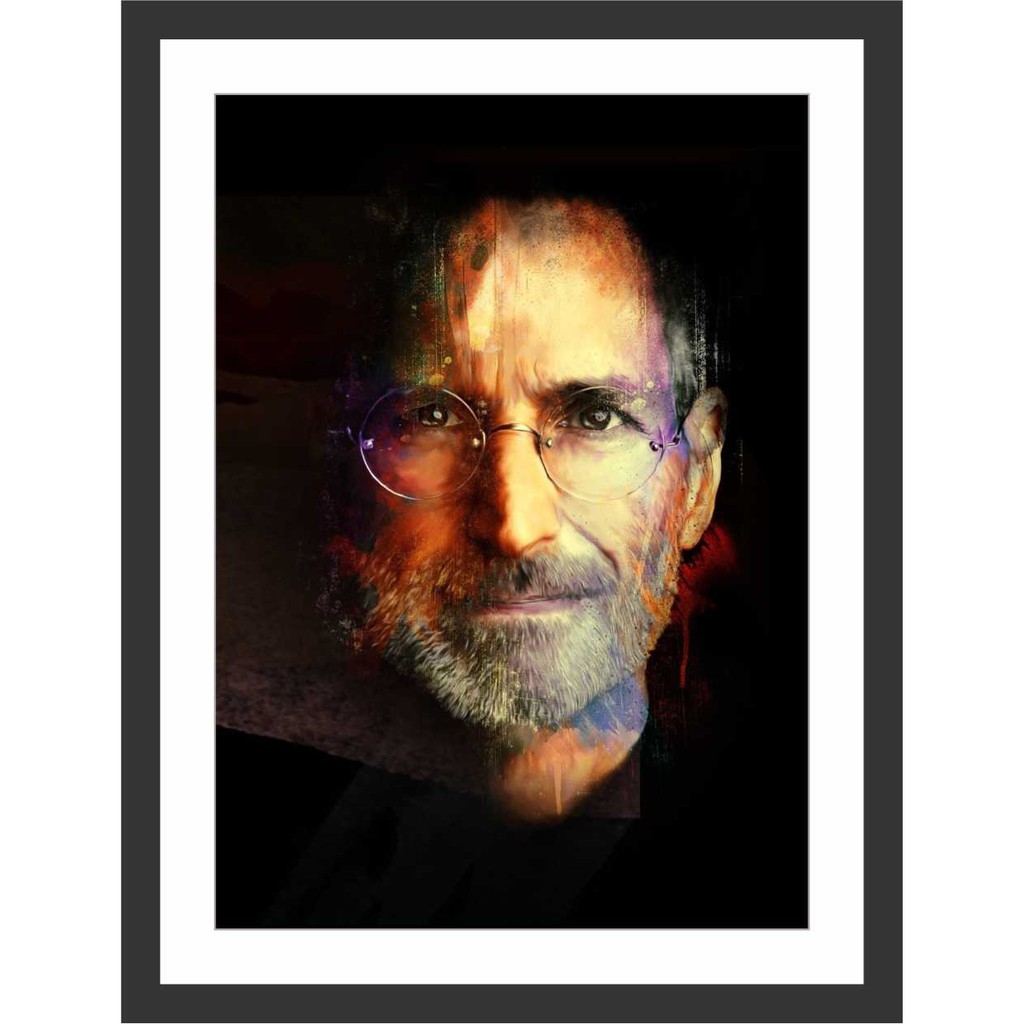 Quadro Decorativo Steve Jobs Apple Informática Salas Decorações Com Moldura T001 P