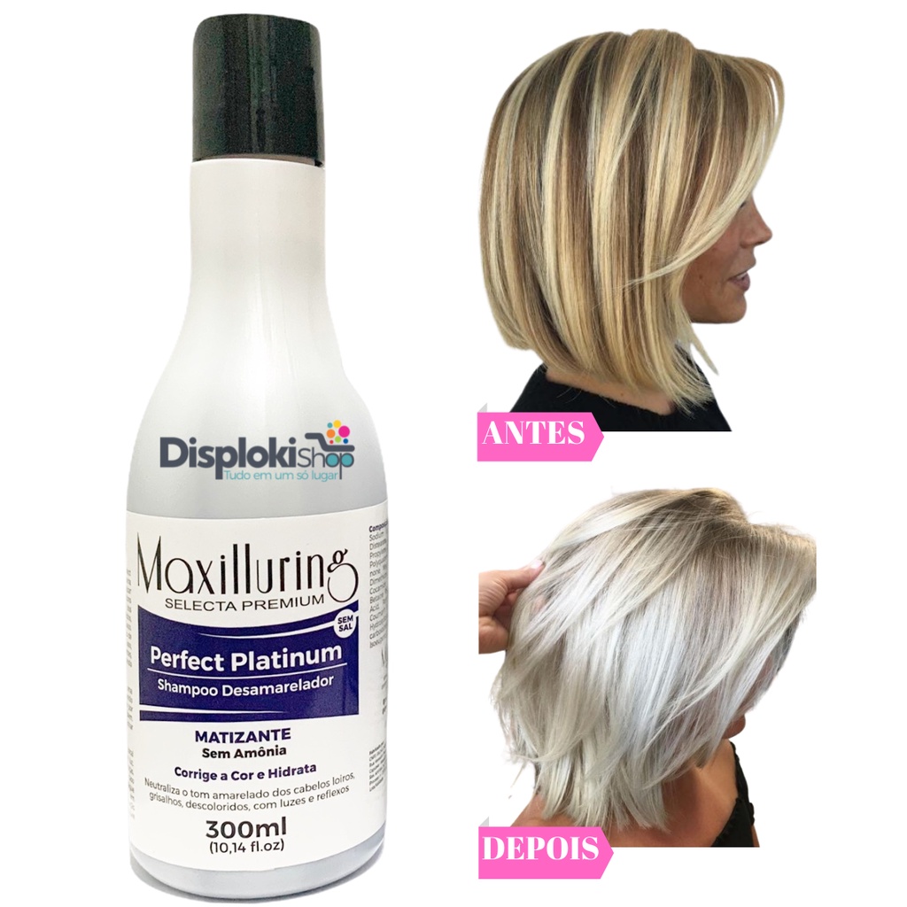 Shampoo Desamarelador Matizador matizante Maxilluring Selecta Premium 300ml - Envio Rápido