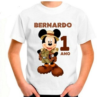 Camiseta  Personalizada Mickey Safari Adulto Infantil (LEIA A DESCRIÇÃO) em Oferta na Shopee