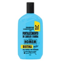 Shampoo Condicionante 2 em 1 Gota Dourada 430ml Fortalecimento Cabelo e Barba