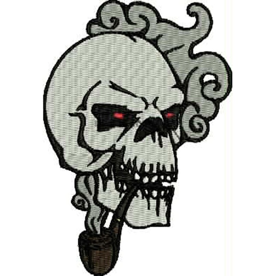 CAVEIRA FUMANDO CHARUTO PATCH BORDADO ENVIO IMEDIATO