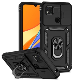 Para Redmi 9A 9C 9C 10A 10C 12 12C A1 A1Plus K50 Pro Luxury Push Window Câmera Magnética Proteja A Armadura Do Suporte Telefone À Prova De Choque