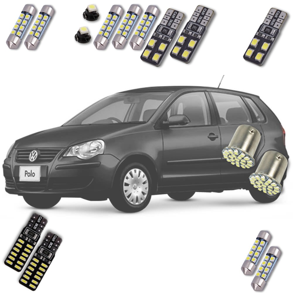 Led Farolete Teto Placa Ré Volkswagen Polo Hatch / Sedan 2007 a 2013