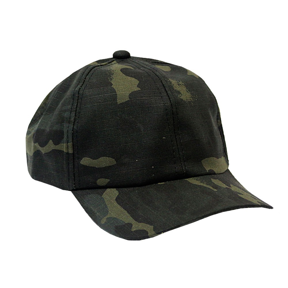 Boné Militar Liso Rip Stop | Camuflada Woodland Black - Atack