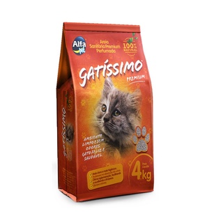 Areia Gatos Higienica Gatissimo 4kg em Oferta na Shopee