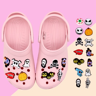 Halloween Croc Jibz Temático Dos Desenhos Animados DIY Removível Fivela Sapato Chinelo decorate accessories PVC Acessórios 1 Peça shoe charms Da Sapata Presente