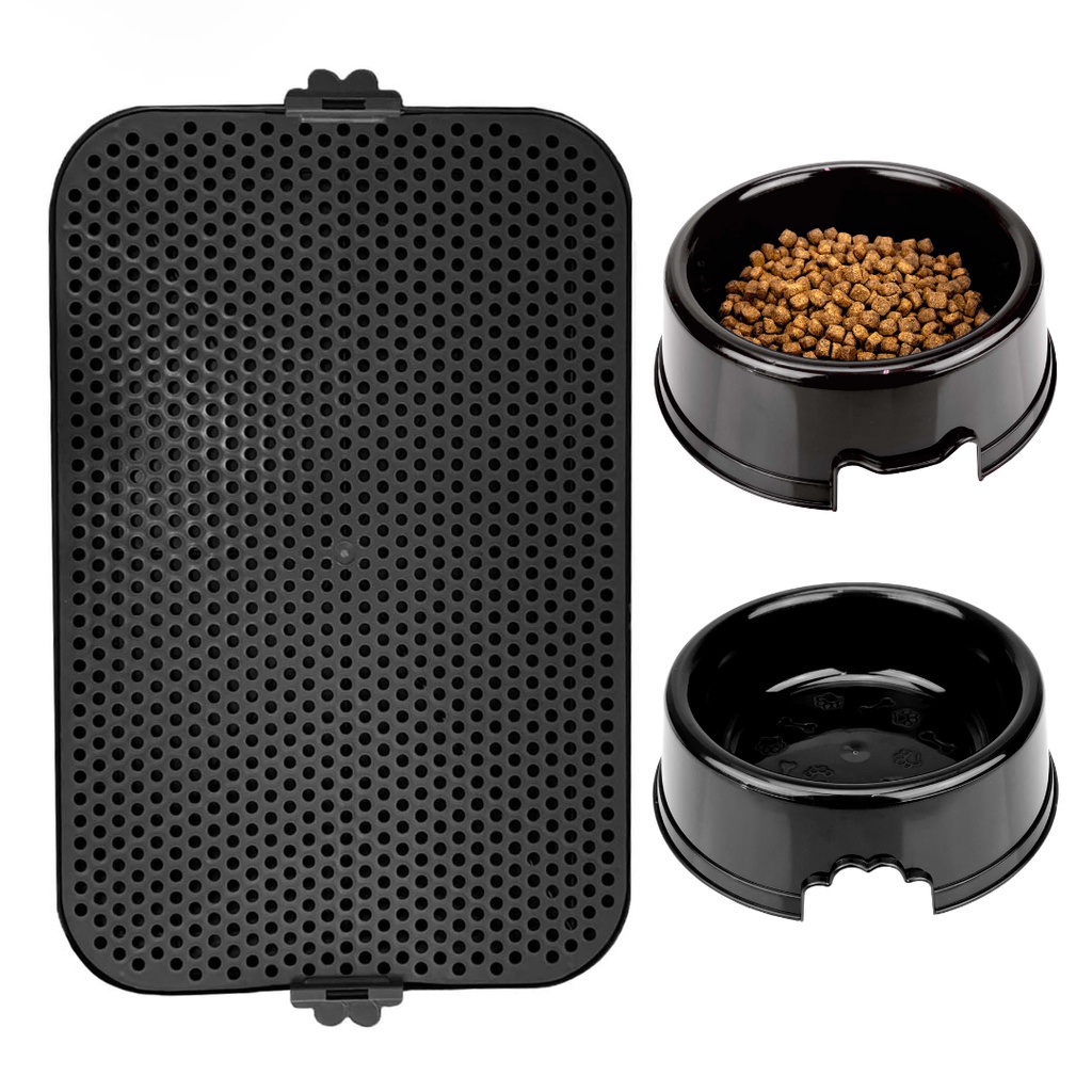 Kit Tapete Higiênico Pets Xixi Dog + Comedouro + Bebedouro P Pets 500ml