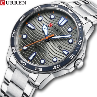 CURREN Relógios Masculinos Marca Original Moda Casual Negócios Esportes Aço Inoxidável Quartzo Impermeável 8426 X em Oferta na Shopee