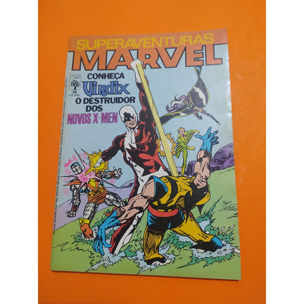 Superaventuras Marvel nº 36, Ed. Abril, 1985. formatinho. hq