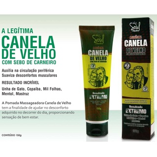 Pomada Gel Massageadora e Refrescante Canela de Velho a ORIGINAL 150g Soul Cosméticos