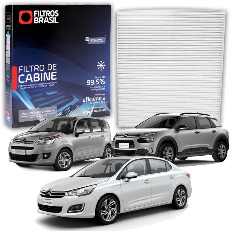 Filtro da Cabine Ar Condicionado CITROEN C4 Picasso Active Turbo Allure Griffe 1.6 em Oferta na Shopee