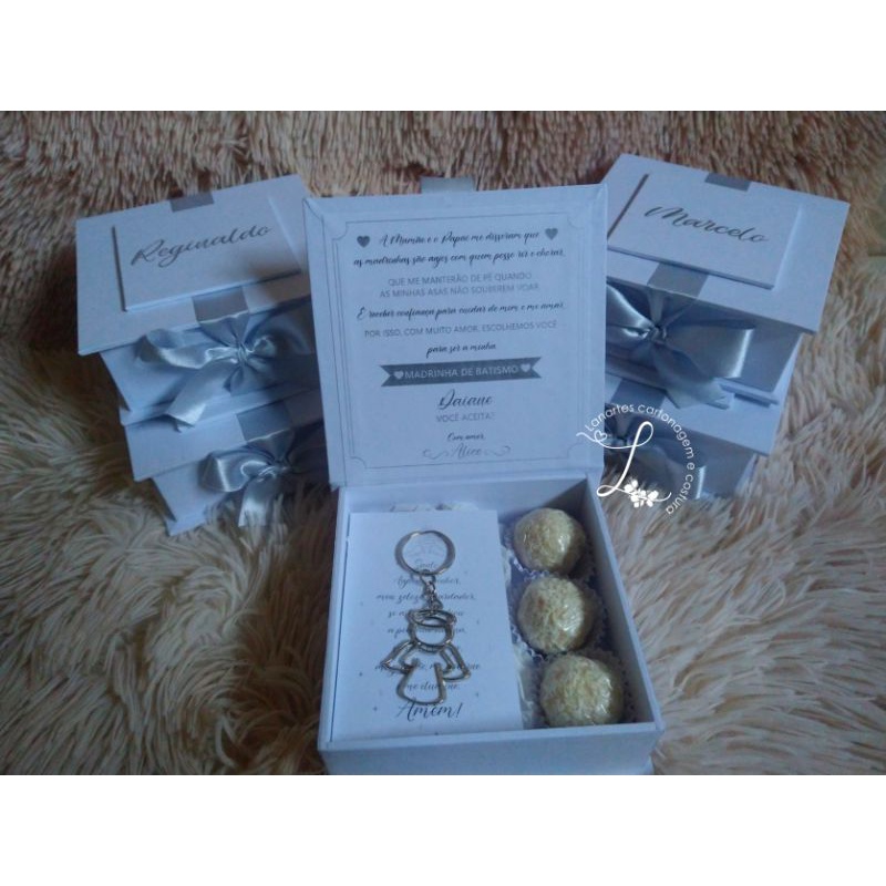 Caixa para Convite - PADRINHOS DE BATISMO