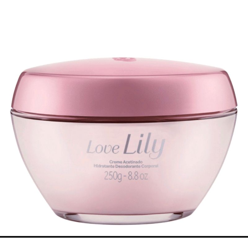 Creme Acetinado Desodorante Hidratante Corporal Love Lily 250g | Shopee ...