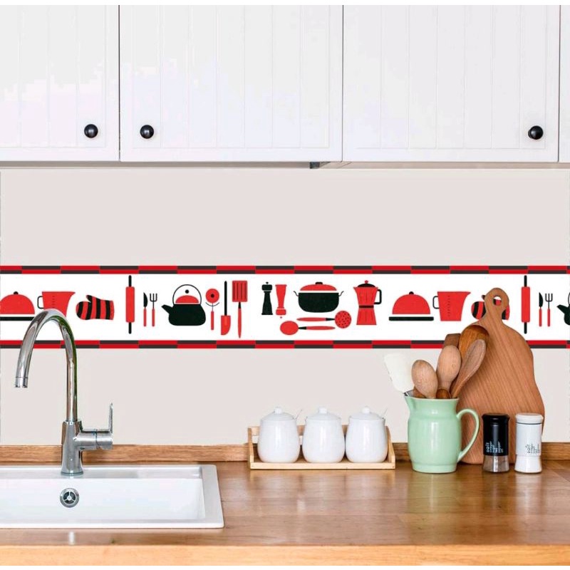 Faixa Decorativa Adesiva Papel de Parede para Cozinha 8 promoção lindo