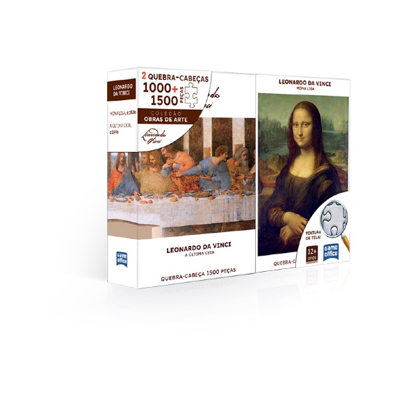 Quebra-Cabeça Nacional Game Office [15527] Mona lisa & A Última Ceia - 2500 peças