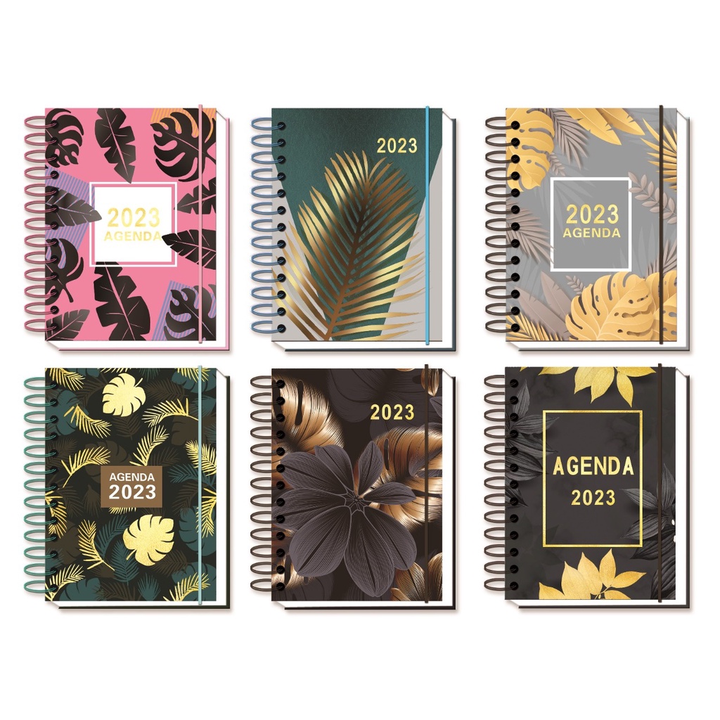 Agenda 2023 Pequena Personalizada Floral Folhas E Cores | Shopee Brasil