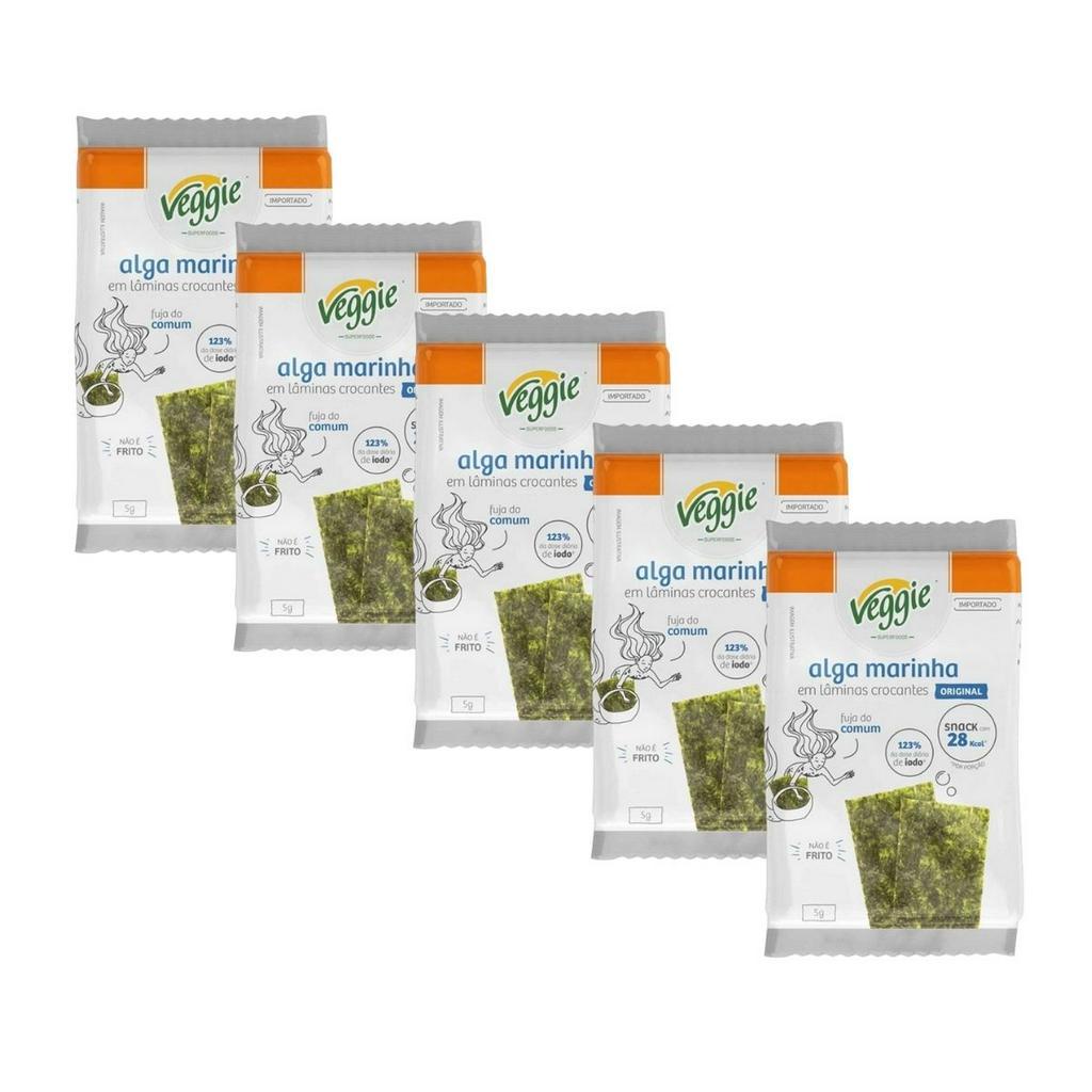 Veggie Snacks Algas Marinhas Tradicional Nori Kit 05 Un