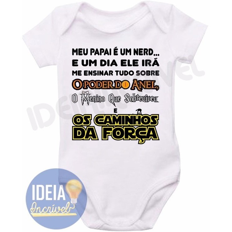 Roupa Body Bebê Bebe I Antil Ensinamento Nerd Personalizado Divertido — R$ 35,00 em Shopee