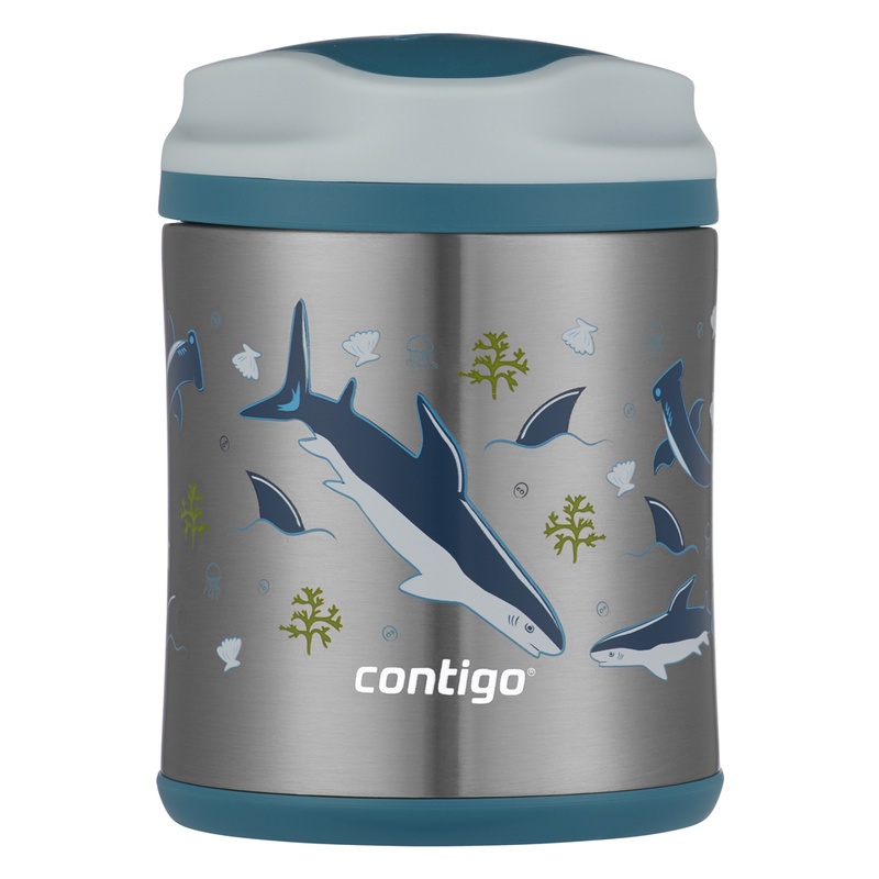 POTE TERMICO INFANTIL 295ML TUBARAO - COMIDA NA TEMPERATURA CERTA