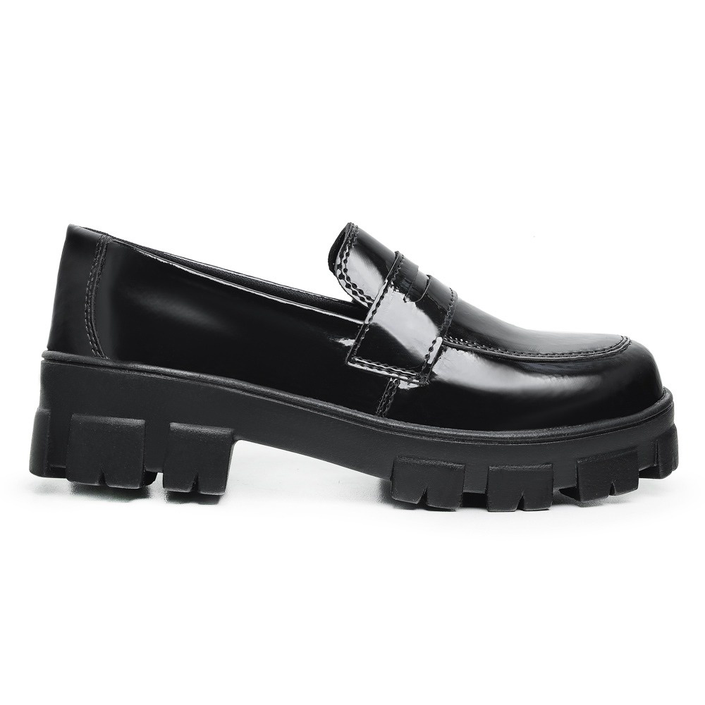 Sapato Mocassim Feminino Tratorado Preto
