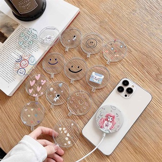 Caixa Para Magsafe 1 Pcs Ins Bonito Dos Desenhos Animados Smiley Spaceman Floral Sereia Cinnamoroll TPU Macio Acessório Carregador Sem Fio Caso Amor Capa Protetora O iphone 11 13 12