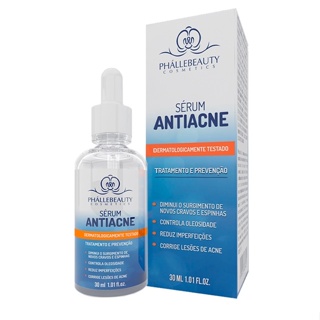 Sérum Antiacne 30ml PhálleBeauty  para Tratamento e Prevenção de Acne em Oferta na Shopee