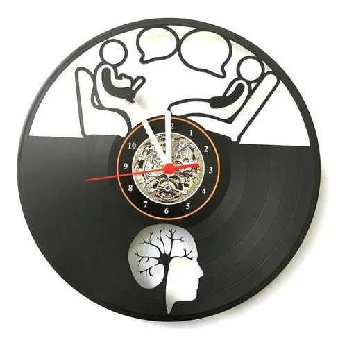 Psicologia Psicólogo - Relógio Disco De Vinil Decoração