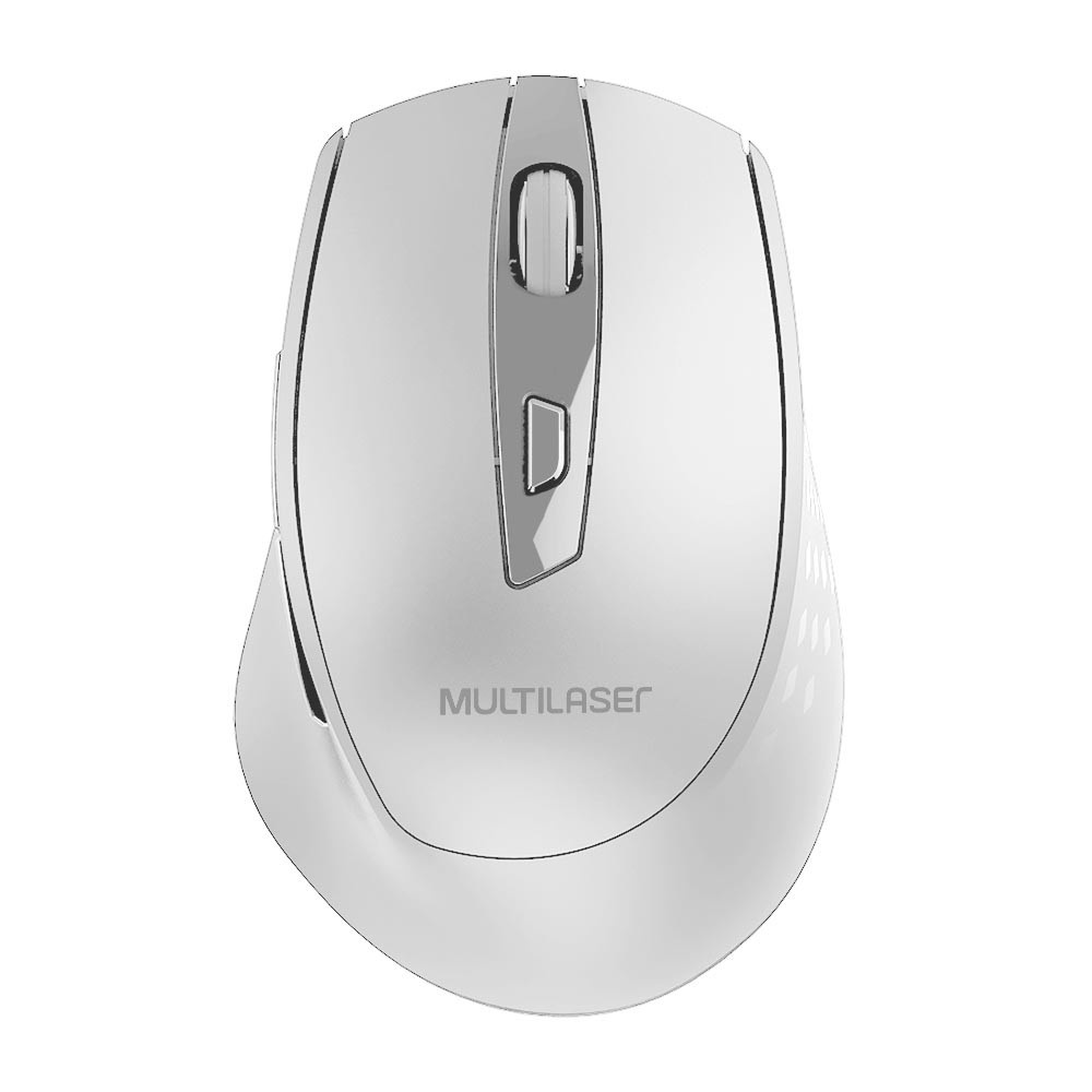 Mouse Sem Fio 2.4Ghz 1600 DPI 6 Botões Branco - MO317
