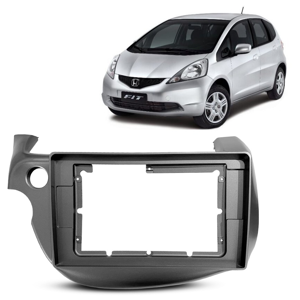 Moldura Painel Multimidia Tela 10" Polegadas Honda Fit 2008/2013