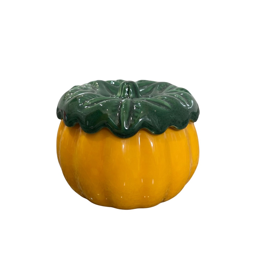 Pote Compoteira Moranga Moranguinha Laranja Cerâmica 500 Ml
