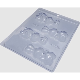 Forma Simples Páscoa Coelho 2 em Acetato BWB Para Bombom e Doces de Chocolate e Confeitaria. 9895 (M1)