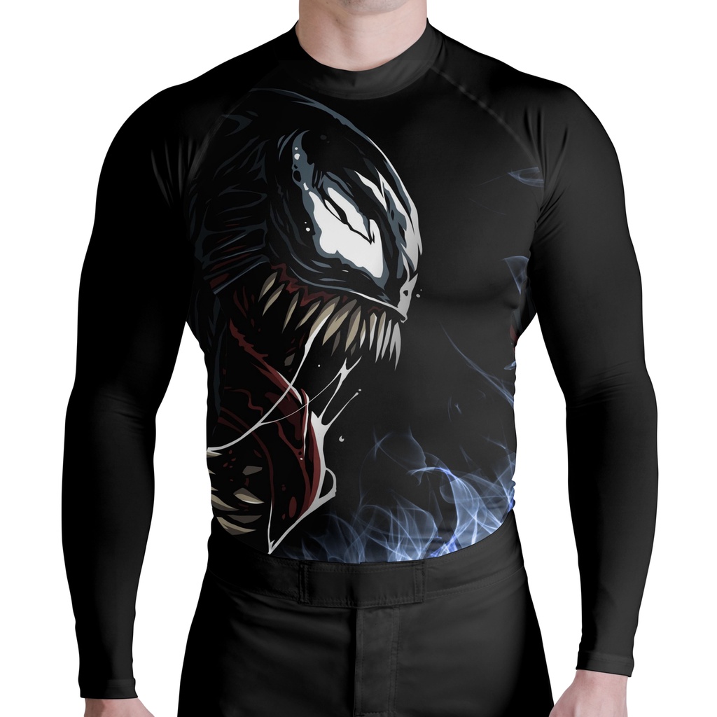 Rash Guard Masculina Camisa Jiu Jitsu No-Gi Venom Manga Longa