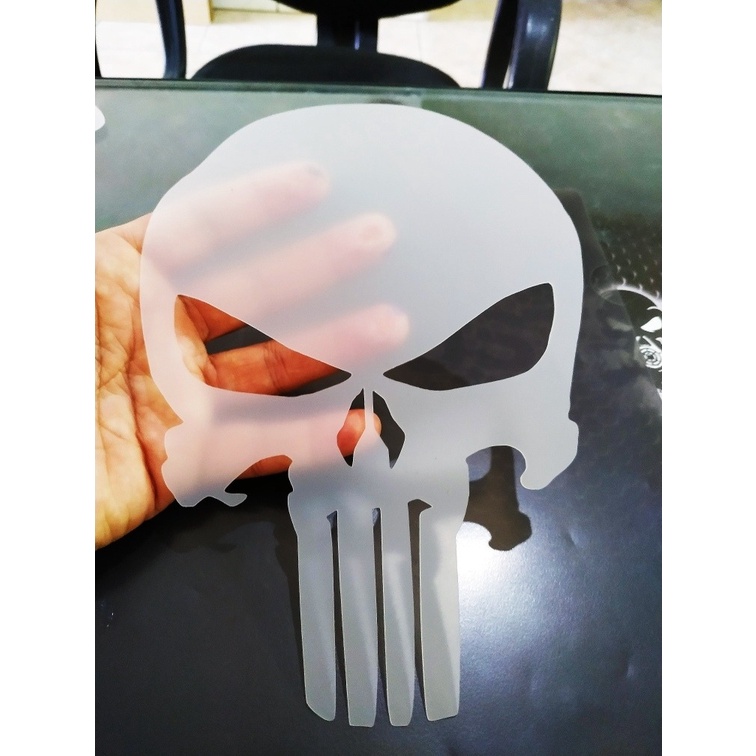 Molde Stencil Vazado Caveira Pusinher / O Justiceiro Para Aerografias e Pinturas