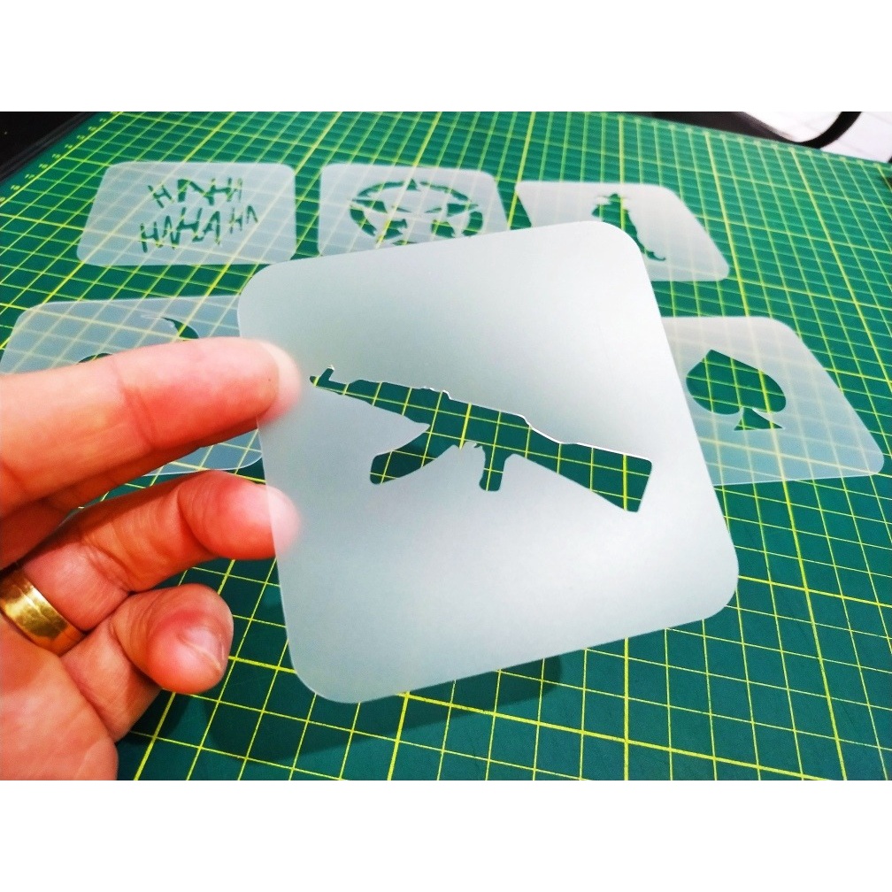 Kit Stencils Pequenos para Pinturas e Aerografias