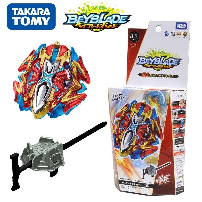Conjunto BEYBLADE BURST SUPER Z STARTER Com Lançador B-120 BUSTER EXCALIBUR . 1 ' Spinning Top Toys