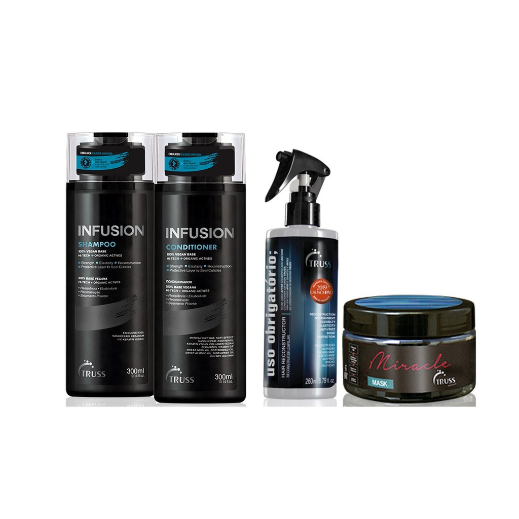 Truss Infusion Shampoo e Condicionador e Máscara Miracle e Uso Obrigatório